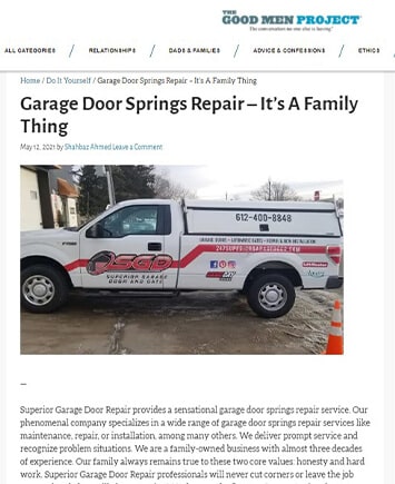 Garage Door Springs Repair – It’s A Family Thing